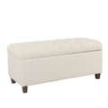 Banc de rangement capitonné