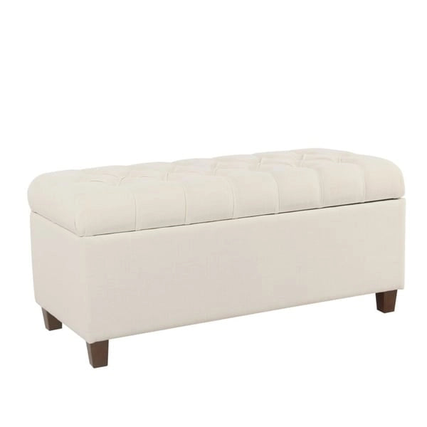 Banc de rangement capitonné