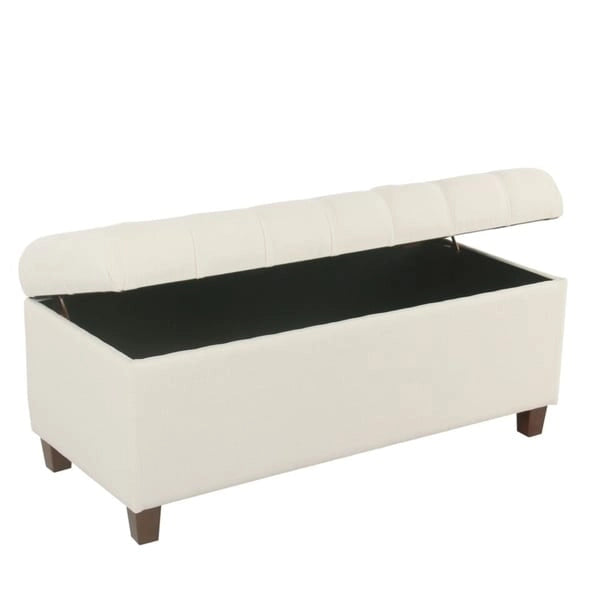 Banc de rangement capitonné