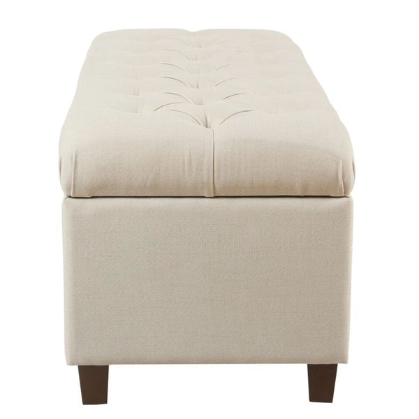 Banc de rangement capitonné