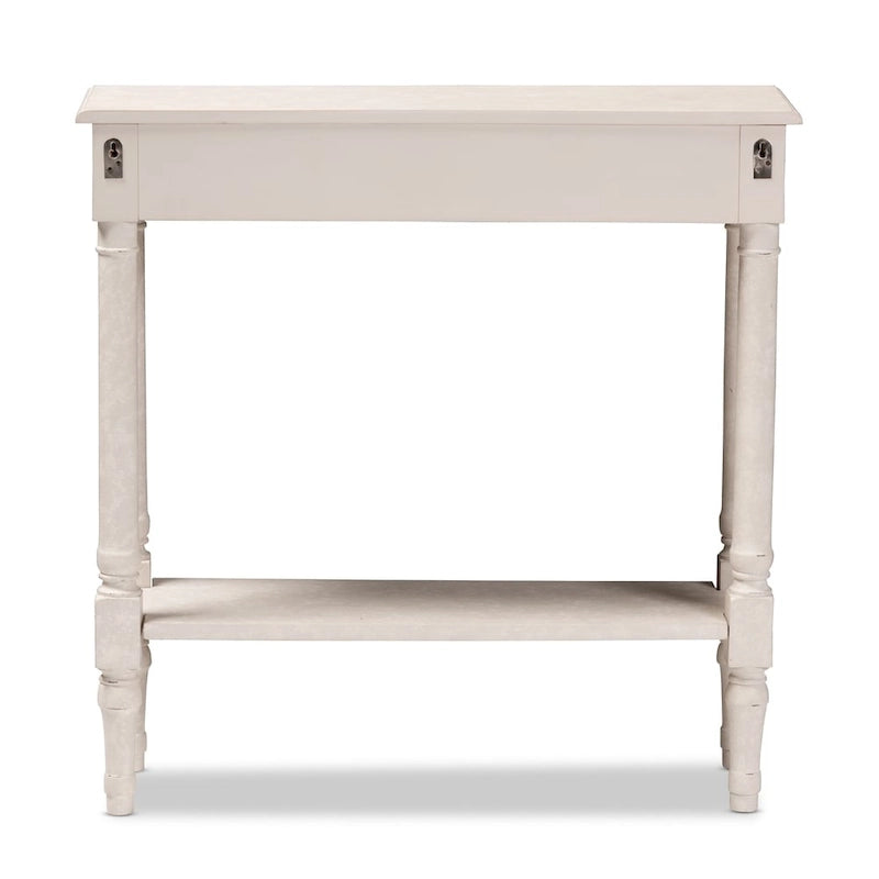 Table console 1 tiroir Farmhouse Whitewashed by