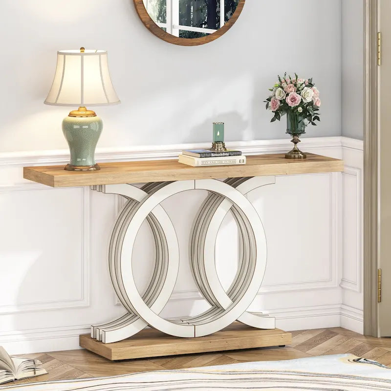 Table console de ferme, table d'entrée de 55 pouces pour couloir ou hall