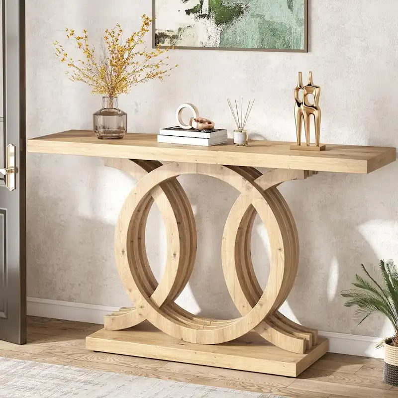 Table console de ferme, table d'entrée de 55 pouces pour couloir ou hall