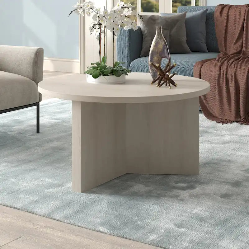 Table basse ronde de 32 pouces de large