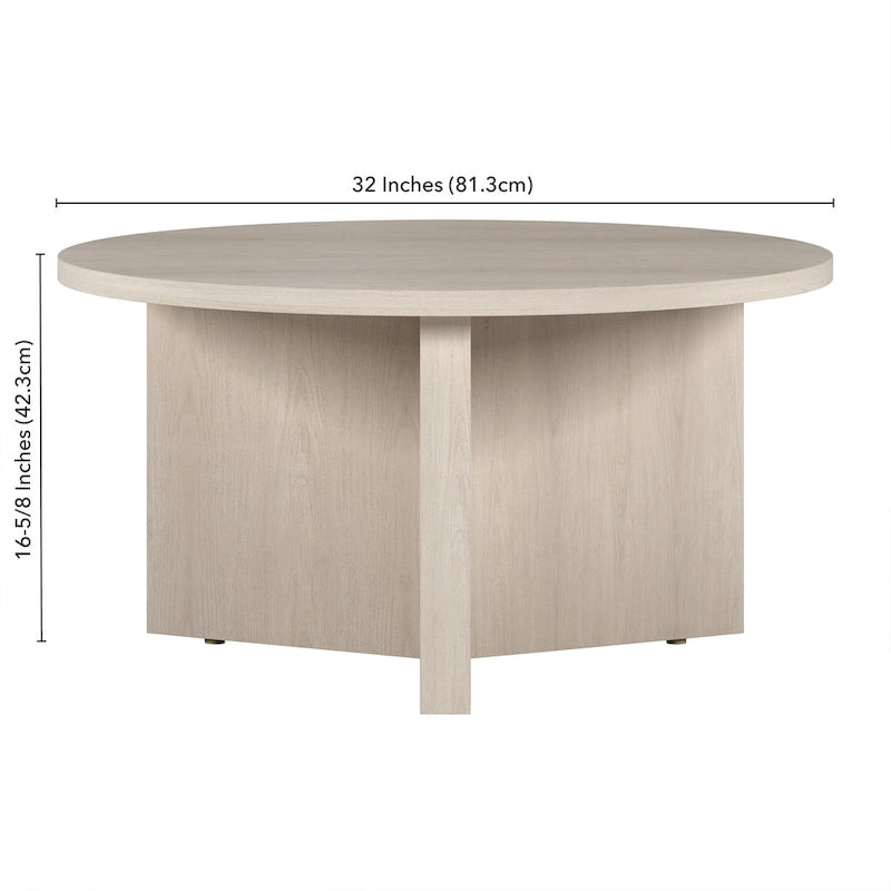 Table basse ronde de 32 pouces de large