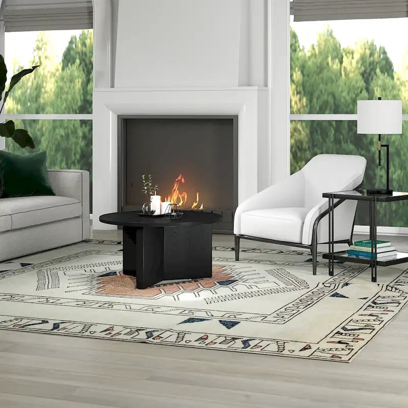 Table basse ronde de 32 pouces de large