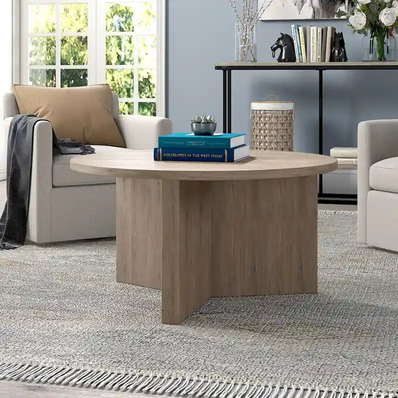 Table basse ronde de 32 pouces de large