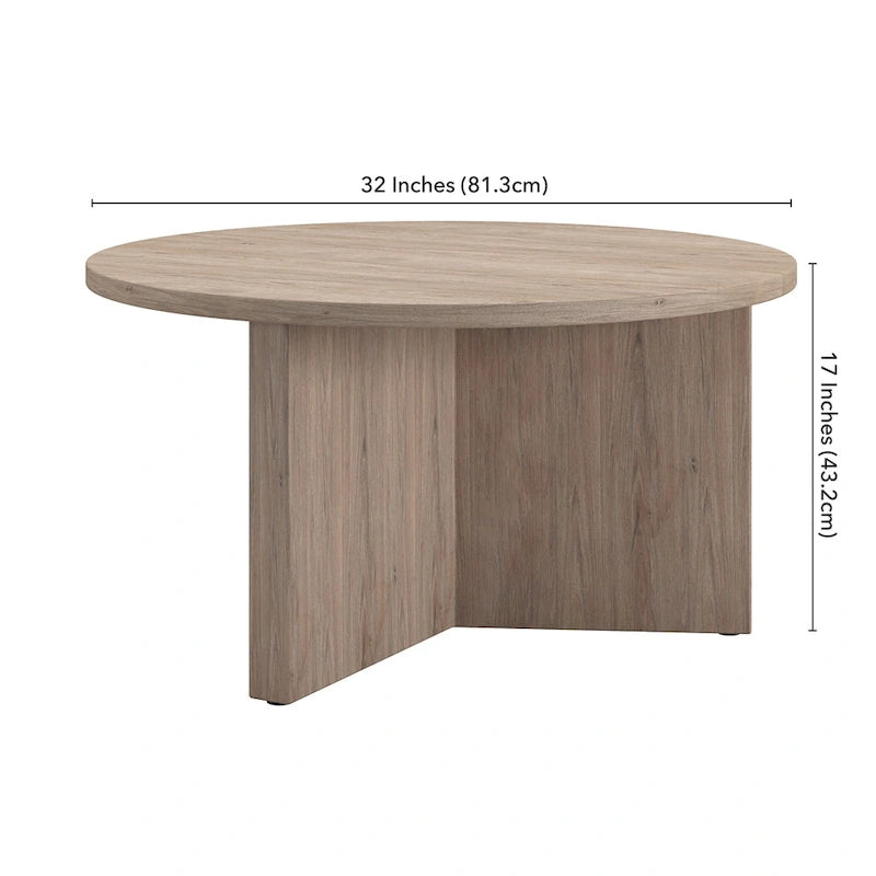 Table basse ronde de 32 pouces de large