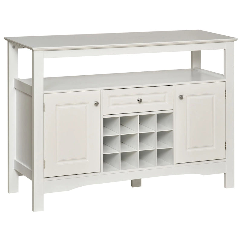 Buffet de cuisine moderne avec tiroir et casier à vin 12 bouteilles pour salon - 45,75*15,75*32,5