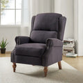 Fauteuil inclinable manuel traditionnel à accoudoirs arrondis avec pieds en bois massif, par