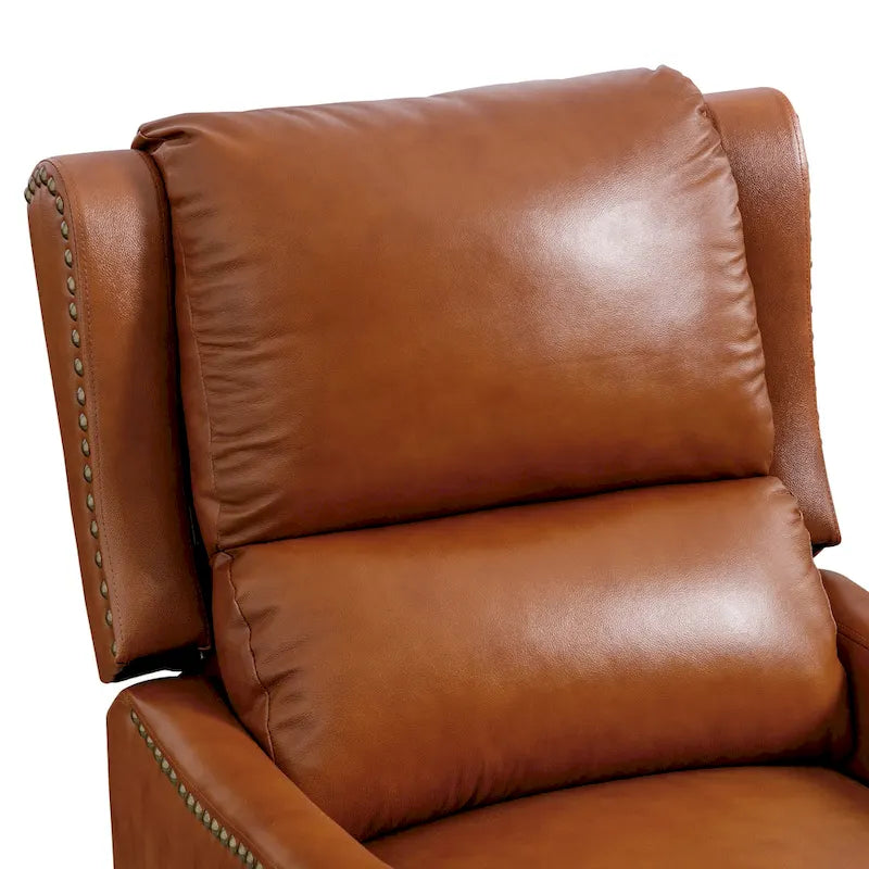 Fauteuil inclinable en cuir avec dossier - Chaise confortable pour salon