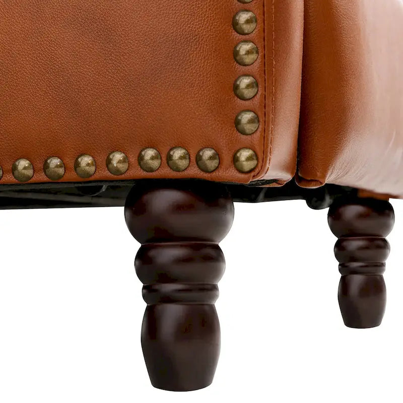 Fauteuil inclinable en cuir avec dossier - Chaise confortable pour salon