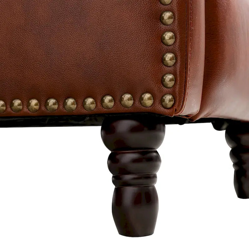Fauteuil inclinable en cuir avec dossier - Chaise confortable pour salon