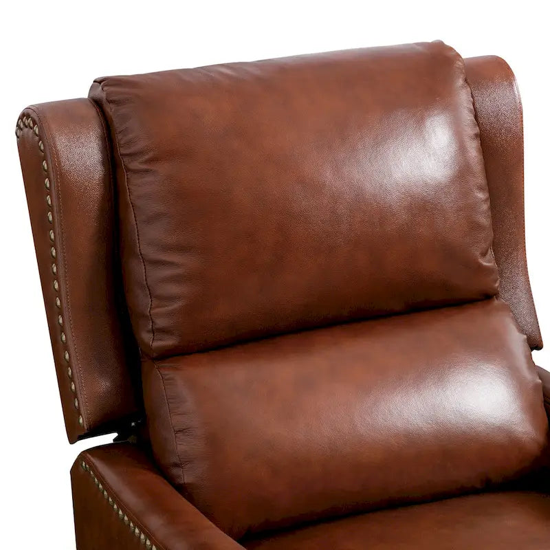 Fauteuil inclinable en cuir avec dossier - Chaise confortable pour salon