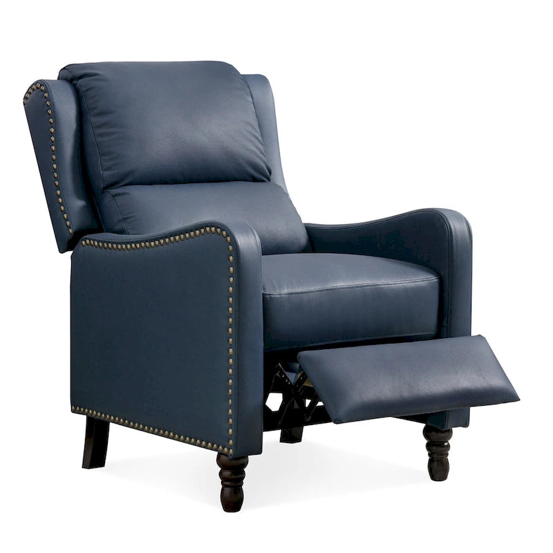 Fauteuil inclinable en cuir avec dossier - Chaise confortable pour salon
