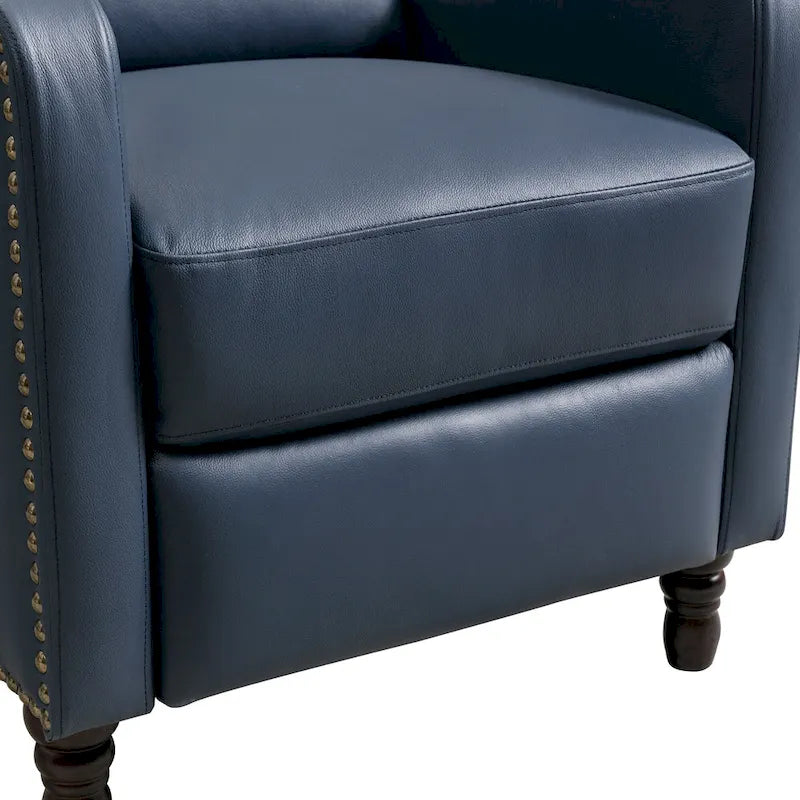 Fauteuil inclinable en cuir avec dossier - Chaise confortable pour salon