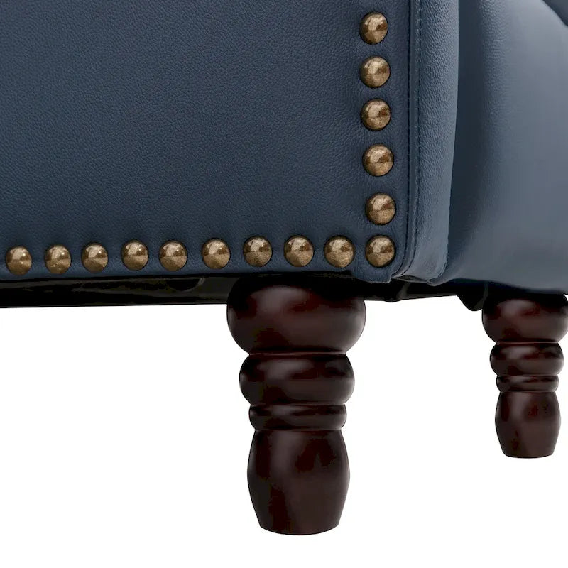 Fauteuil inclinable en cuir avec dossier - Chaise confortable pour salon