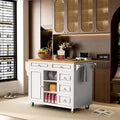 Desserte de cuisine avec plateau en bois d'hévéa – Îlot de cuisine mobile roulant avec rangement et 5 tiroirs, longueur 135 cm