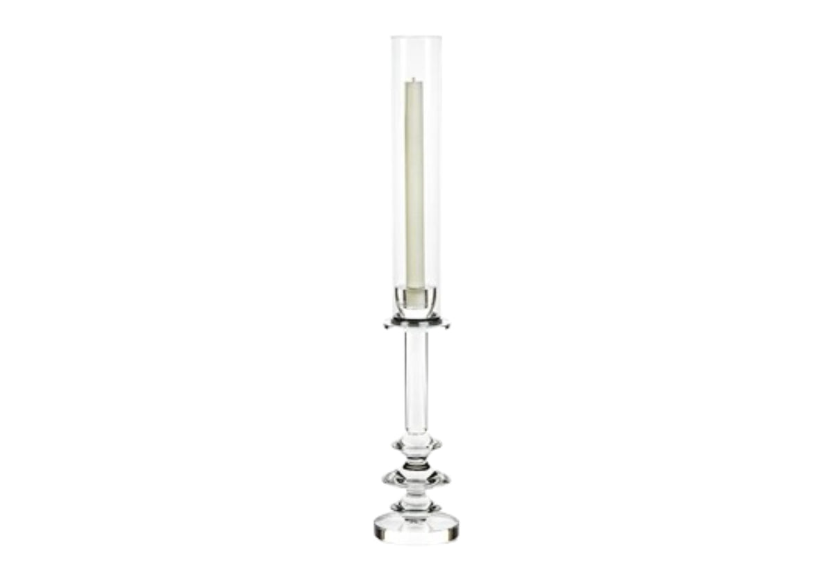 Ensemble de bougeoirs en cristal avec base dimensionnelle et couvercle transparent pour n'importe quelle pièce
