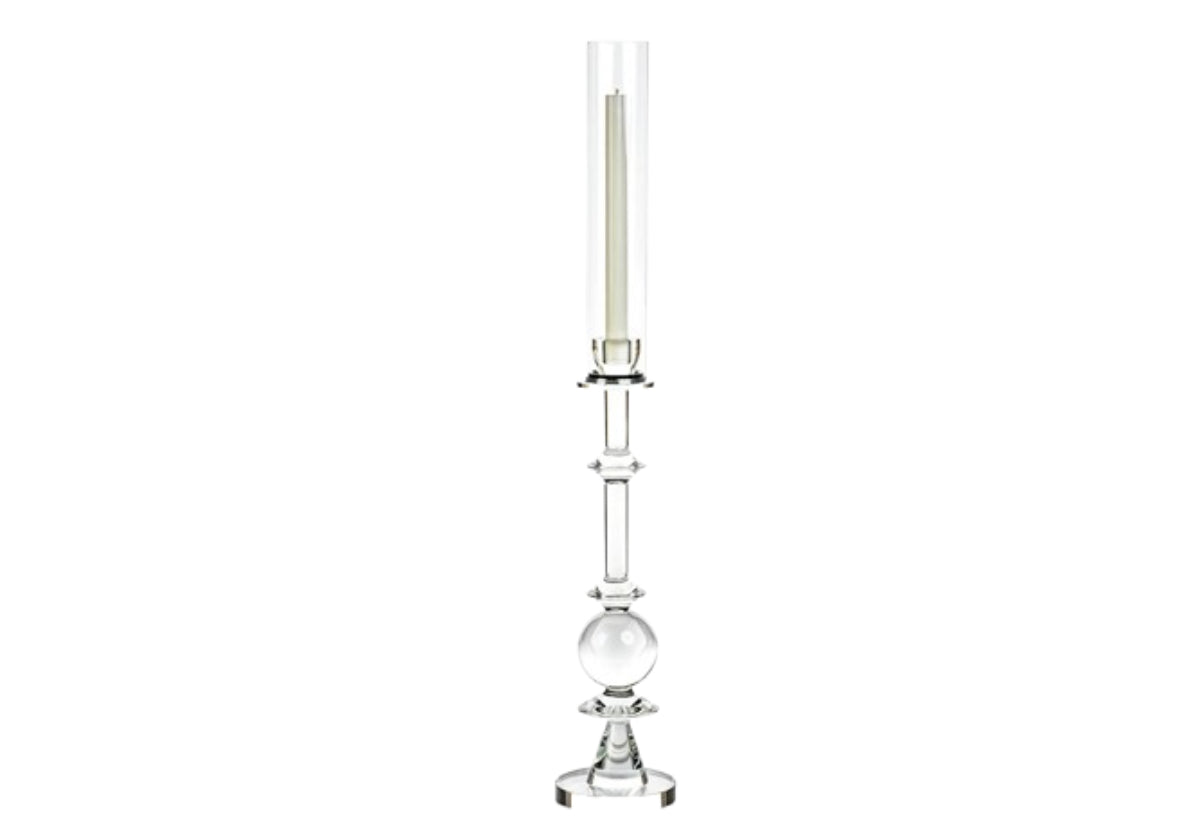 Ensemble de bougeoirs en cristal avec base dimensionnelle et couvercle transparent pour n'importe quelle pièce
