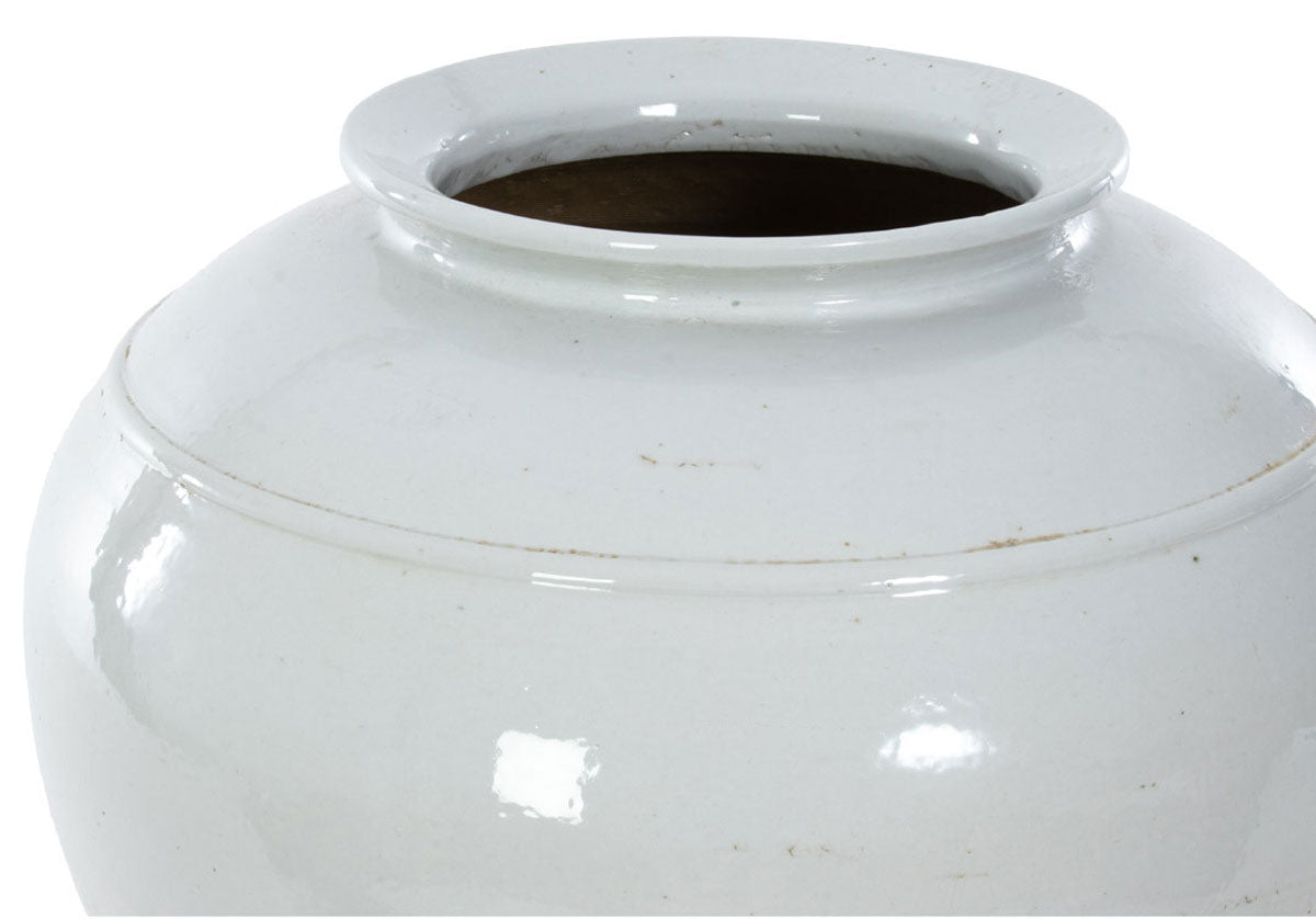 Pot en porcelaine classique avec forme banded et base évasée pour toute pièce