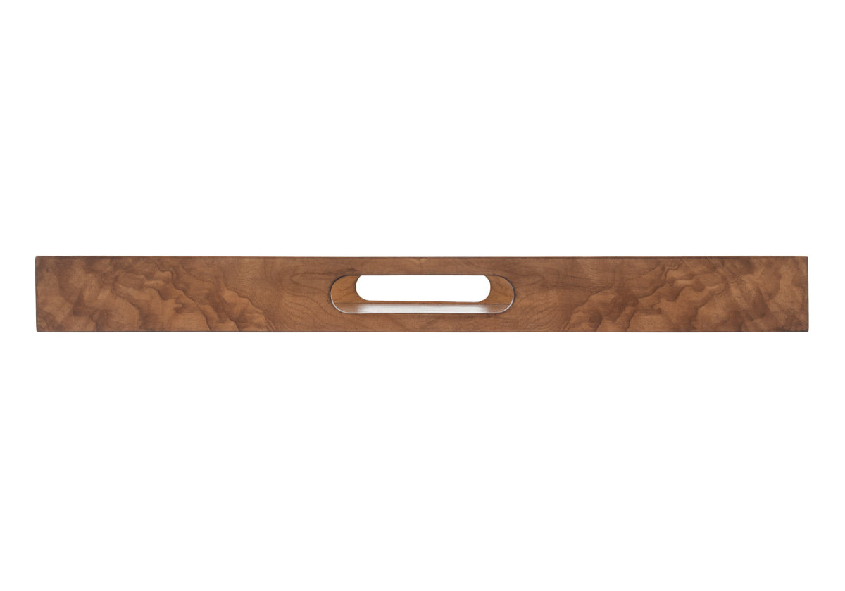 Plateau en bois de loupe avec grain naturel luxueux pour coiffeuse et chariot de bar