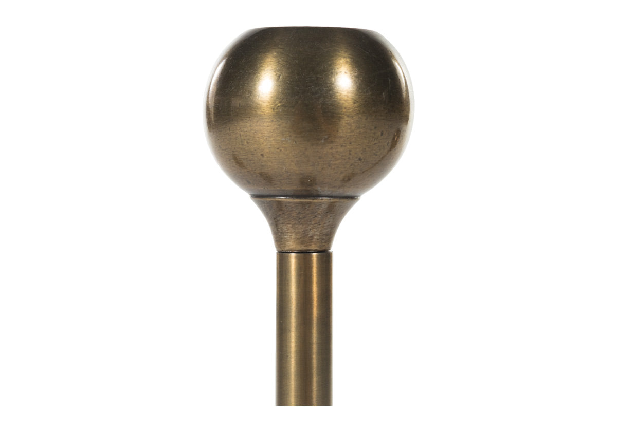 Chandelier Orbe Vintage-Moderne en Laiton avec Base Trompette pour Manteaux de Cheminée et Étagères