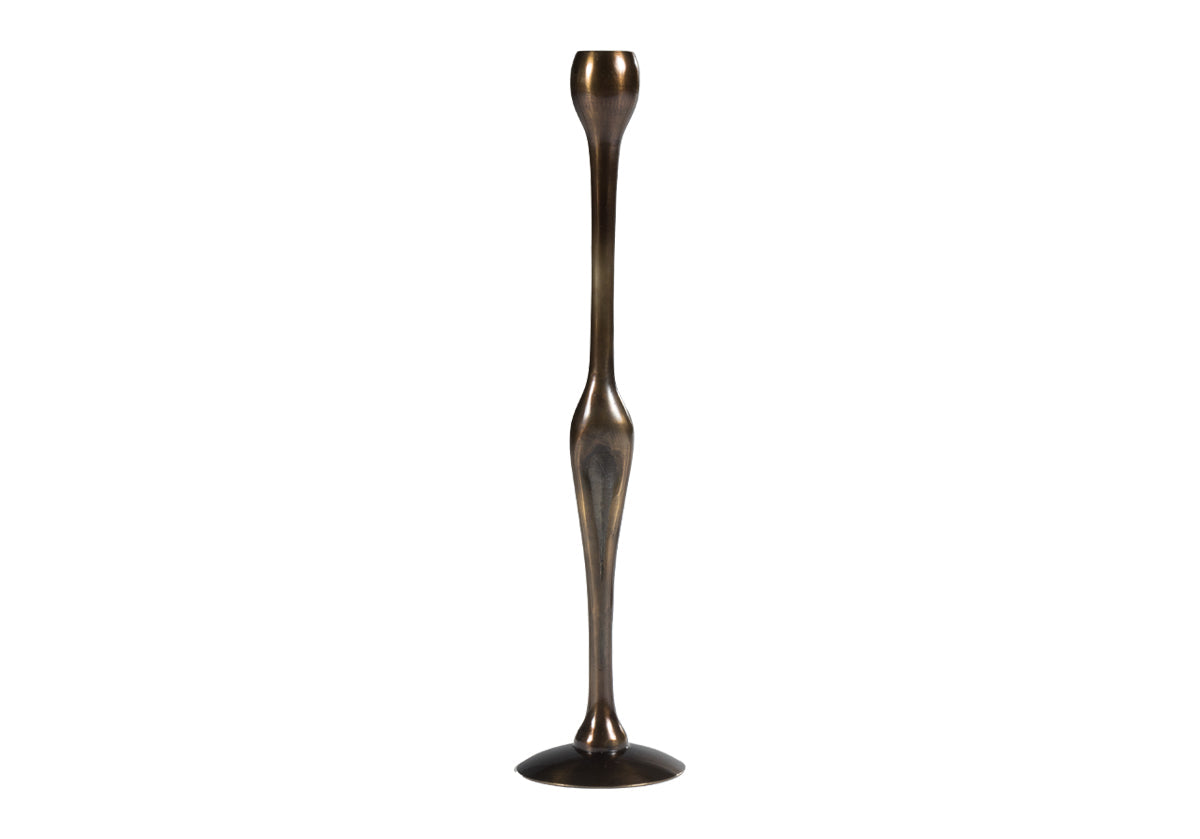Bougeoir Figuratif en Bronze et Laiton à Forme Sculpturale Chic Années 70 pour Cheminée et Console