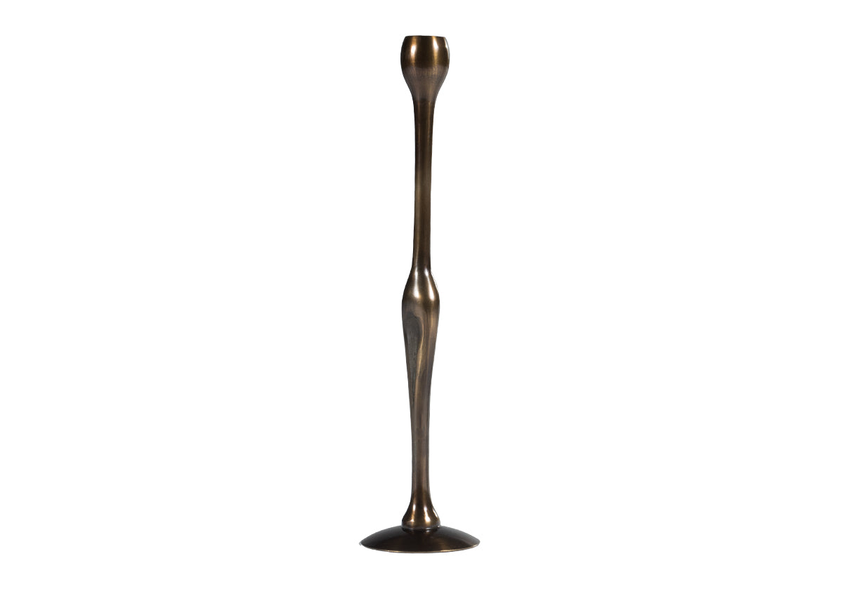 Bougeoir Figuratif en Bronze et Laiton à Forme Sculpturale Chic Années 70 pour Cheminée et Console