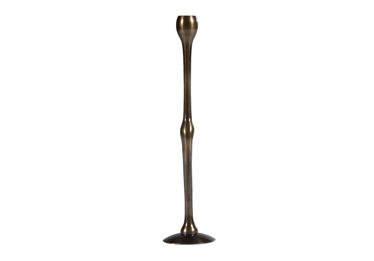 Bougeoir Figuratif en Bronze et Laiton à Forme Sculpturale Chic Années 70 pour Cheminée et Console
