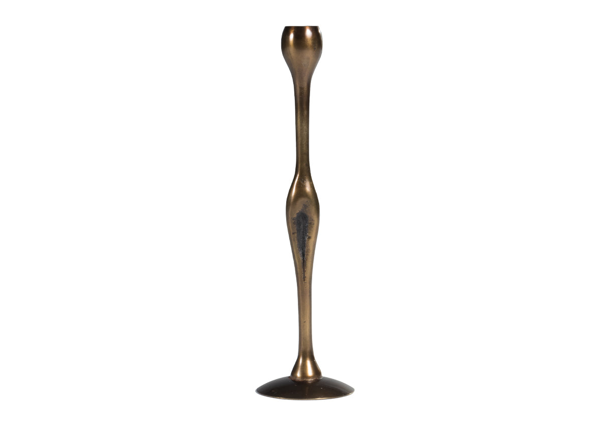 Bougeoir Figuratif en Bronze et Laiton à Forme Sculpturale Chic Années 70 pour Cheminée et Console