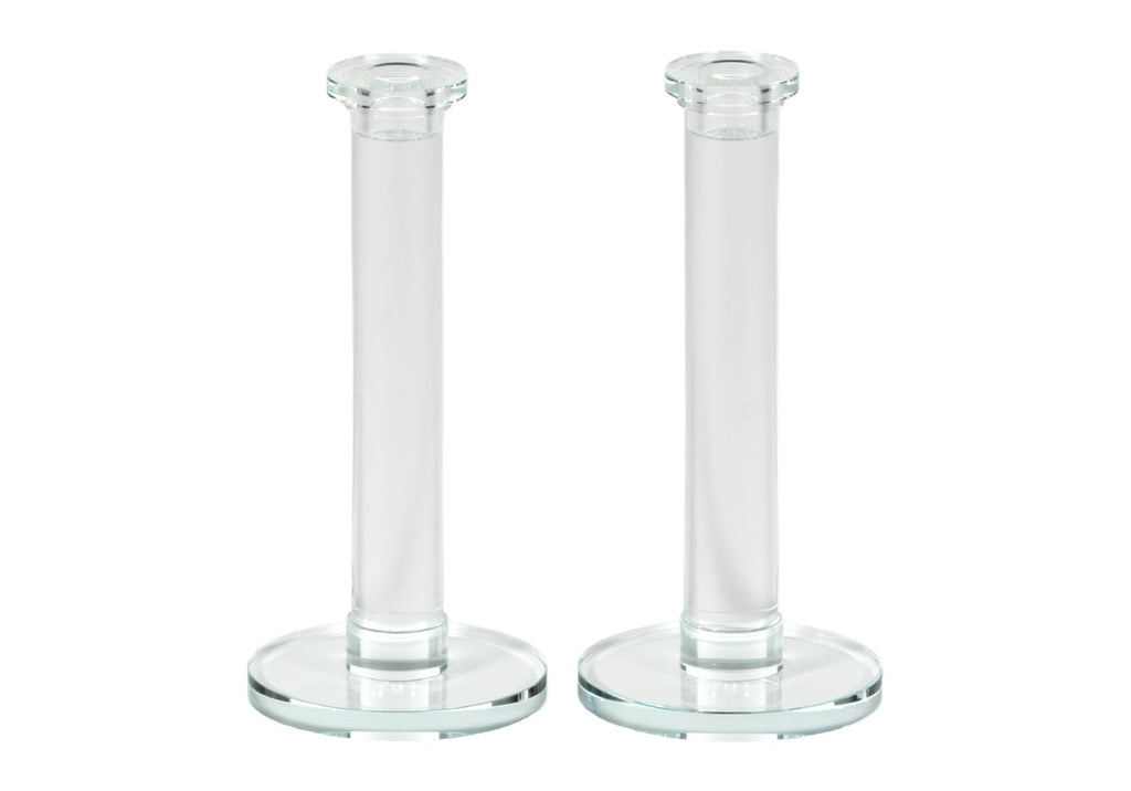 Ensemble de chandeliers élégants en cristal avec forme cylindrique pour cheminée et table à manger
