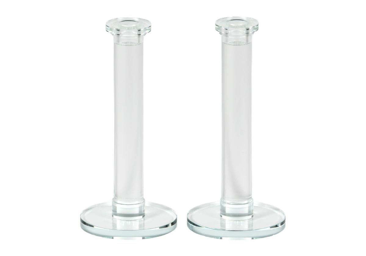 Ensemble de chandeliers élégants en cristal avec forme cylindrique pour cheminée et table à manger