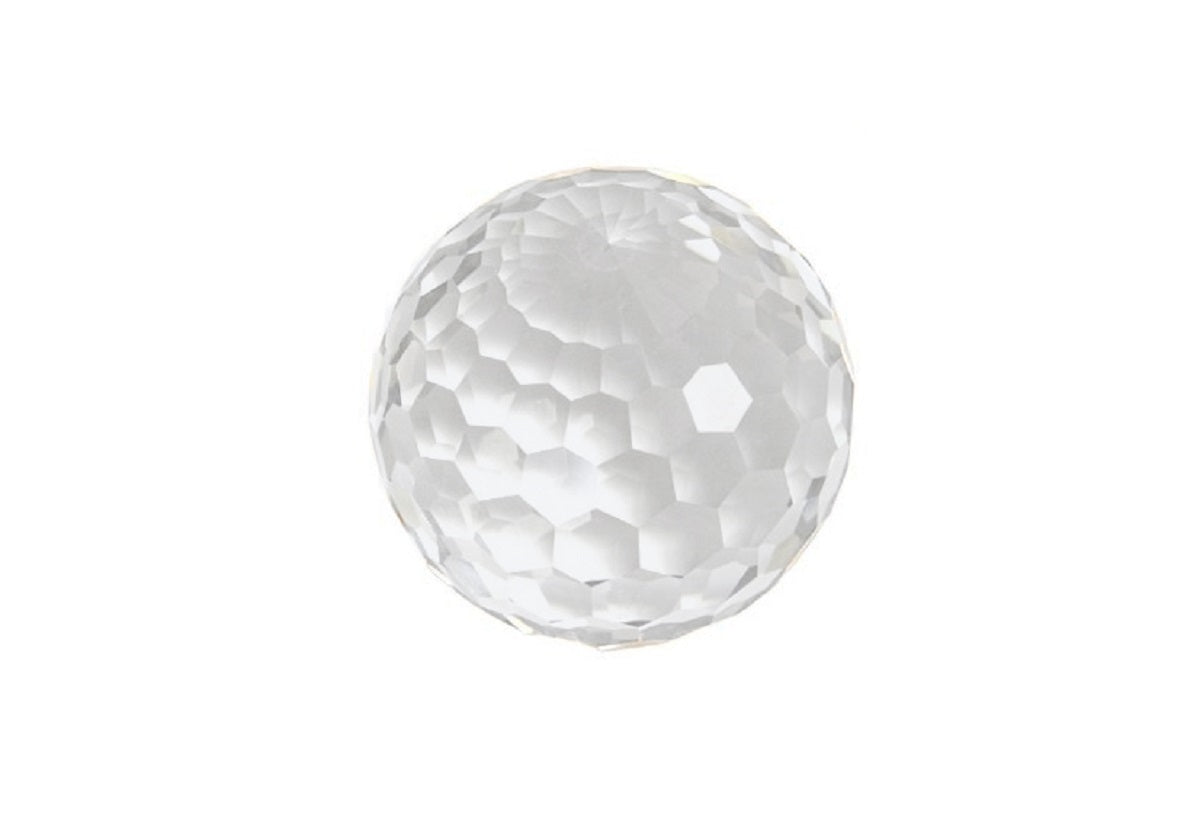 Orbe en cristal K1 facetté au design glamour et compact pour étagères et table basse