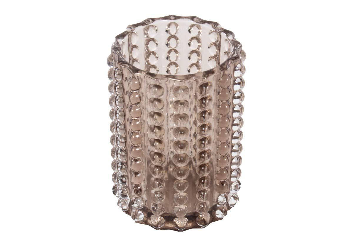 Vase à bulle en verre fumé texturé à picots pour le salon
