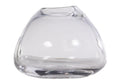 Vase en verre transparent artisanal avec texture alvéolée soufflée à la main pour toute pièce