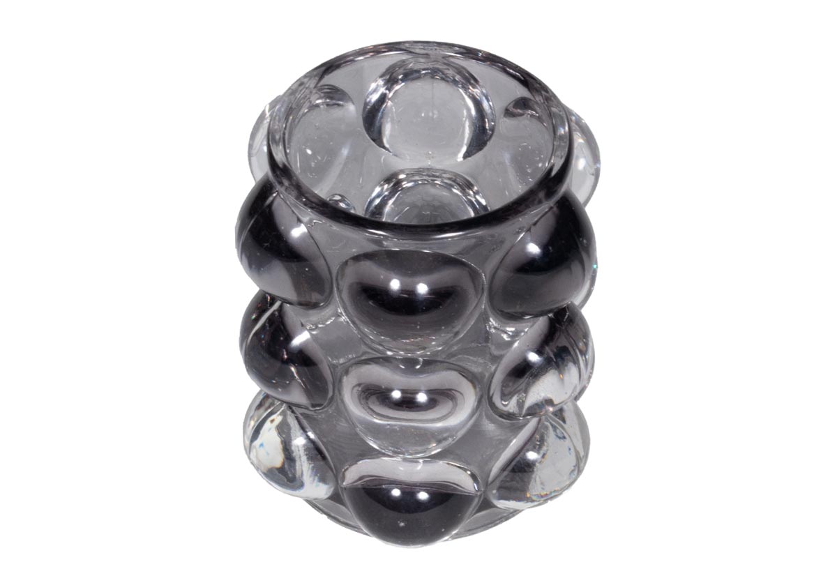 Photophore bulle en verre texturé, forme arrondie polyvalente pour toutes les pièces